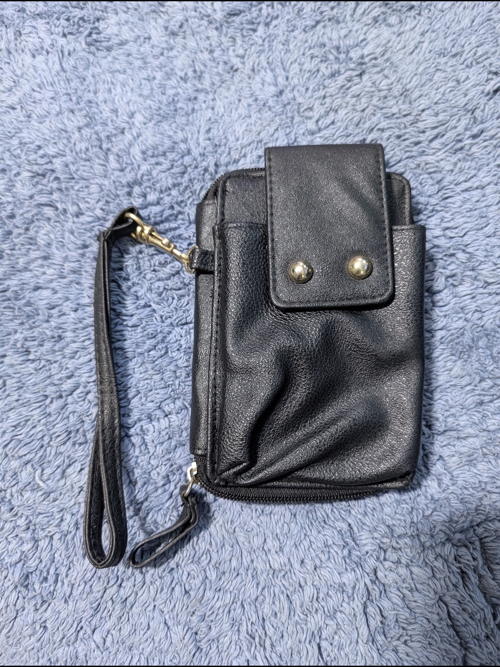 Black Wristlet Phone Case Pouch